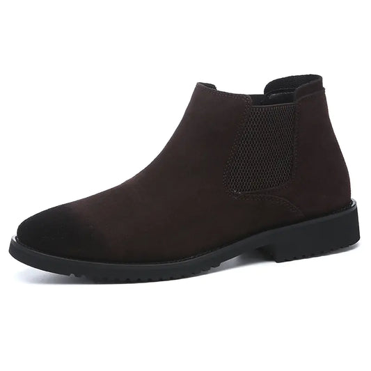 Herren High-Top Leder Chelsea Stiefeletten