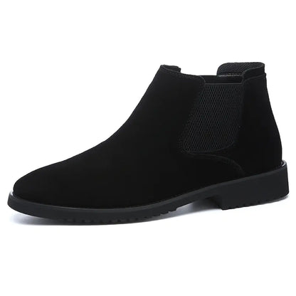 Herren High-Top Leder Chelsea Stiefeletten