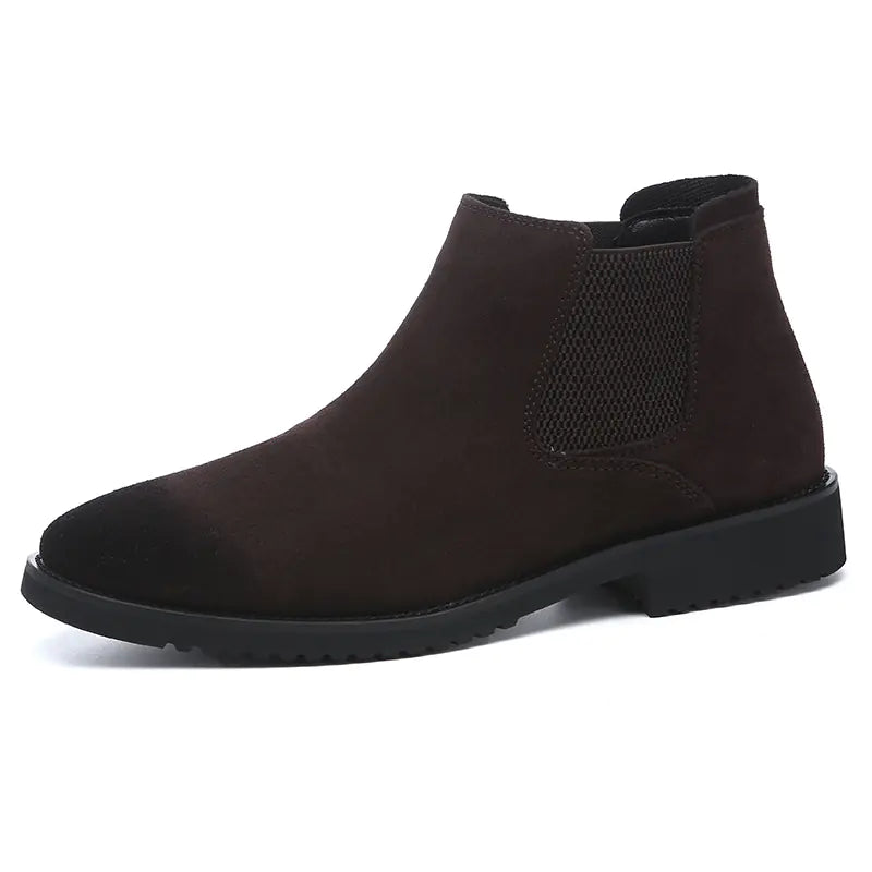 Herren High-Top Leder Chelsea Stiefeletten